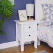 French Bedside Table white