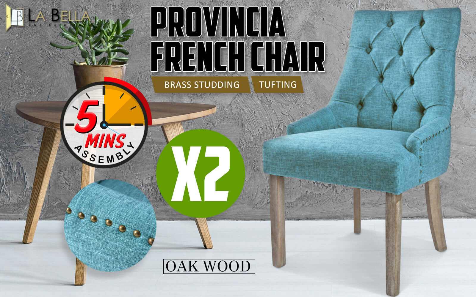 dining Chair set blue 