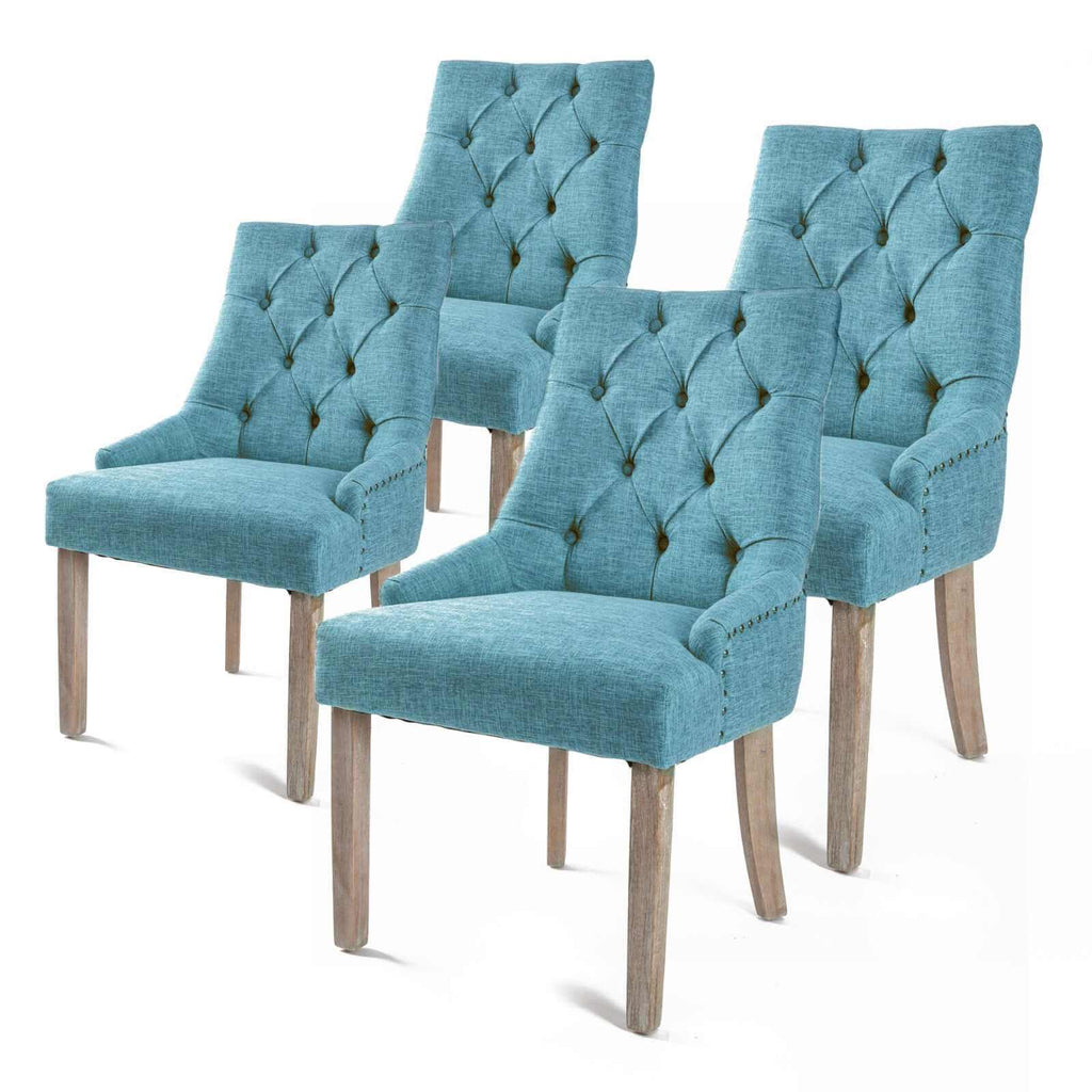 fabric Dining Chair Blue