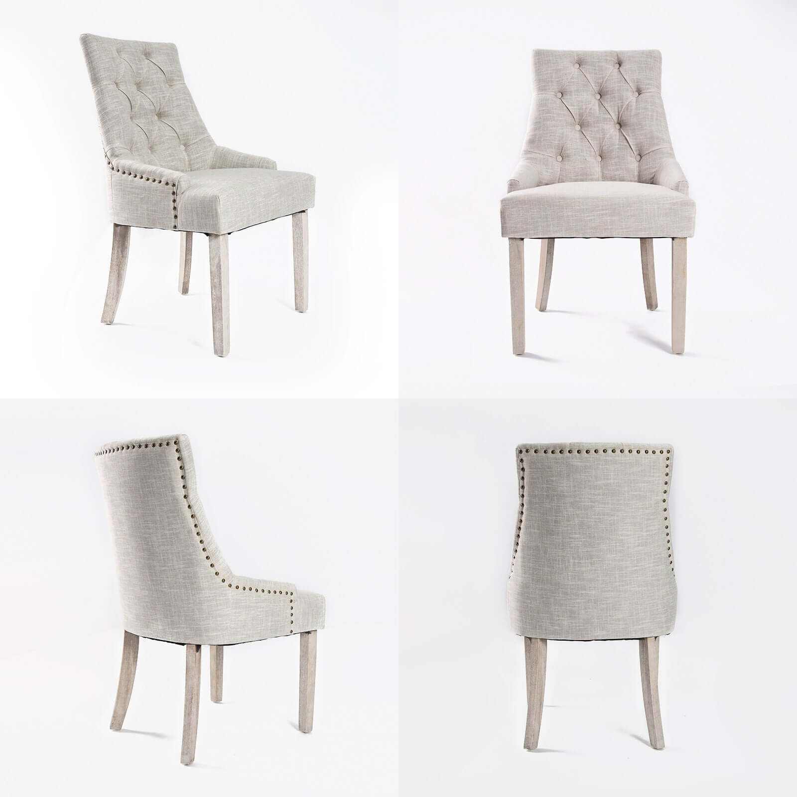 French Provincial Elegant Dining Chair Set of 4 - AMOUR CREAM