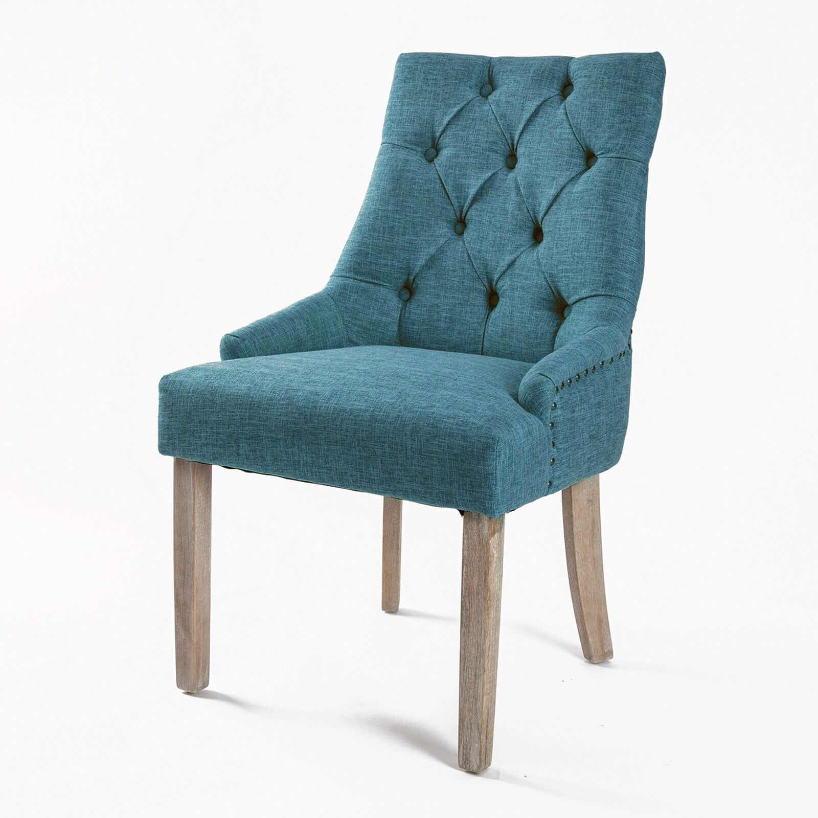 French Provincial Dining Chair Oak Leg AMOUR DARK BLUE