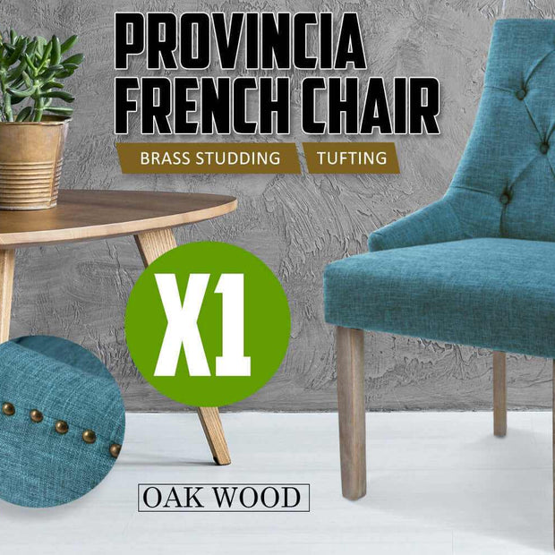 fabric Dining Chair Oak 