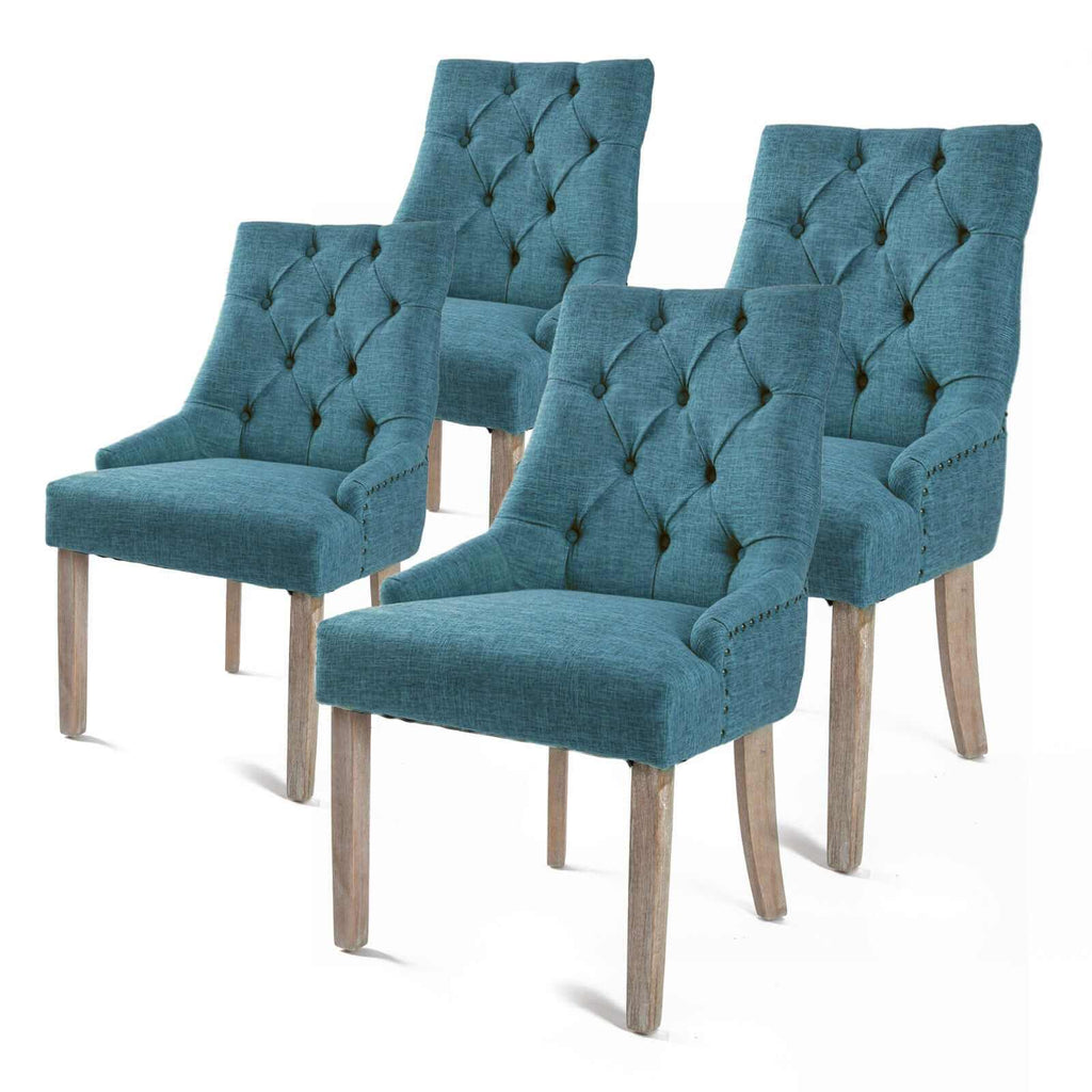 oak fabric dining chairs-Upinteriors