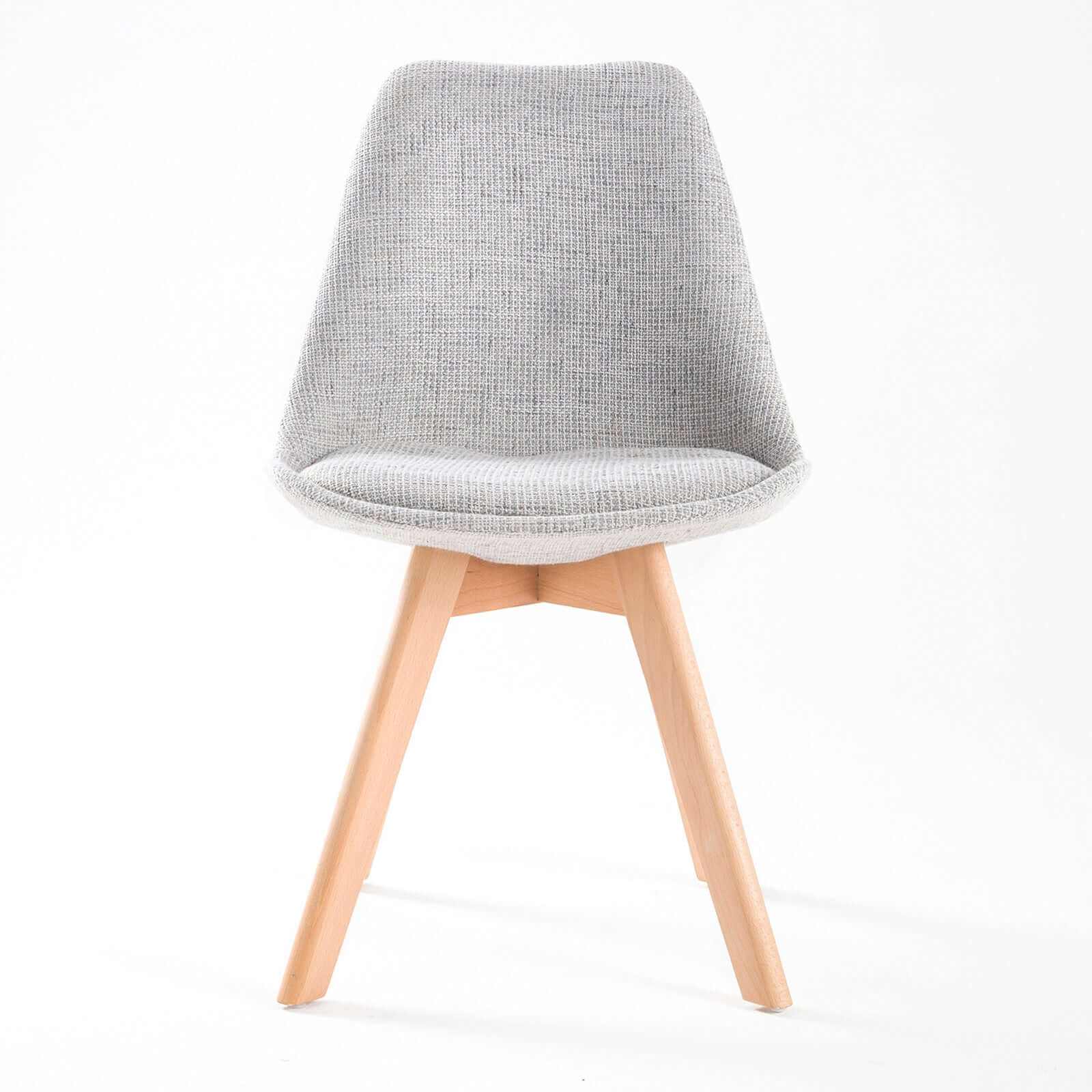 2X Padded Seat Retro Dining Cafe Chair - GREY