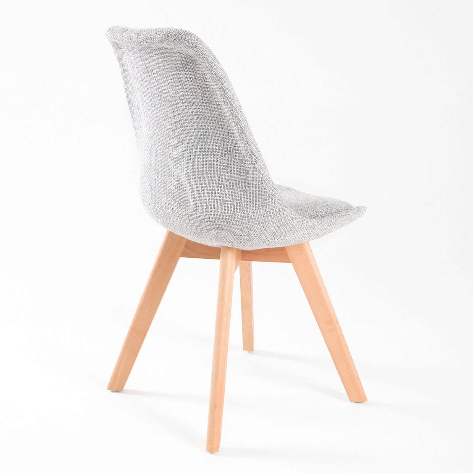 2X Padded Seat Retro Dining Cafe Chair - GREY