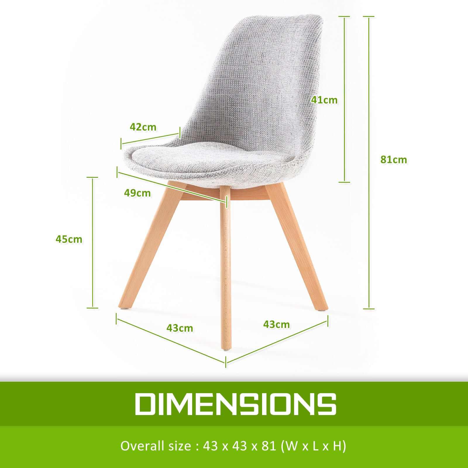 2X Padded Seat Retro Dining Cafe Chair - GREY