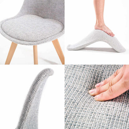 4X Retro Dining Cafe Chair Padded Seat GREY