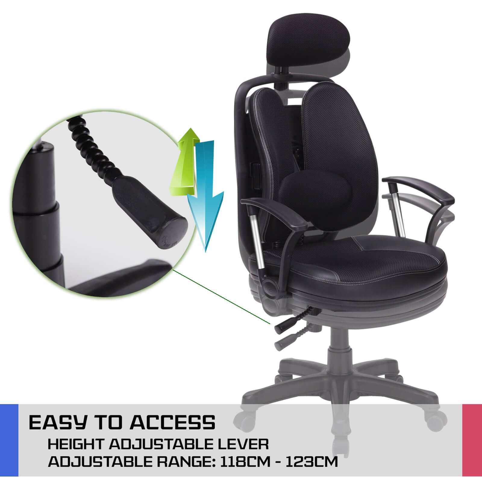 Korean Ergonomic Office Chair - SUPERB BLACK