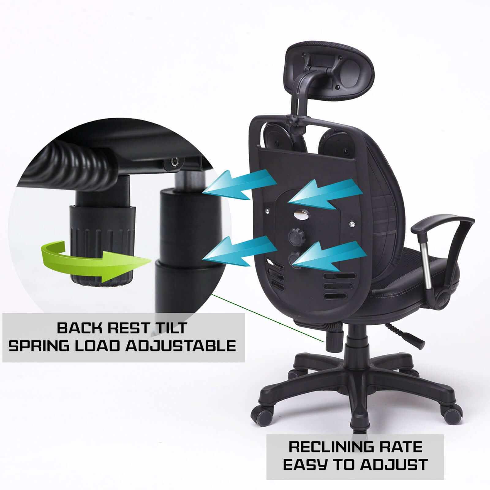 Korean Ergonomic Office Chair - SUPERB BLACK