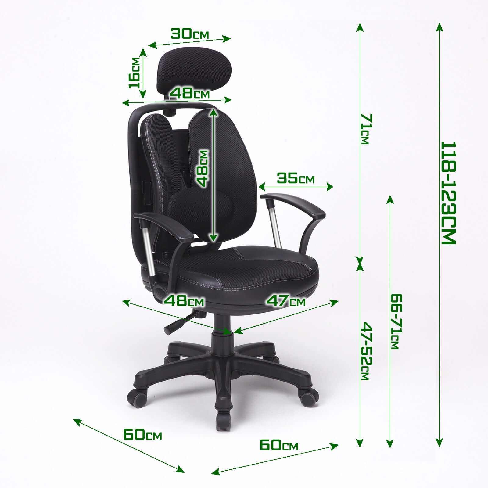 Korean Ergonomic Office Chair - SUPERB BLACK