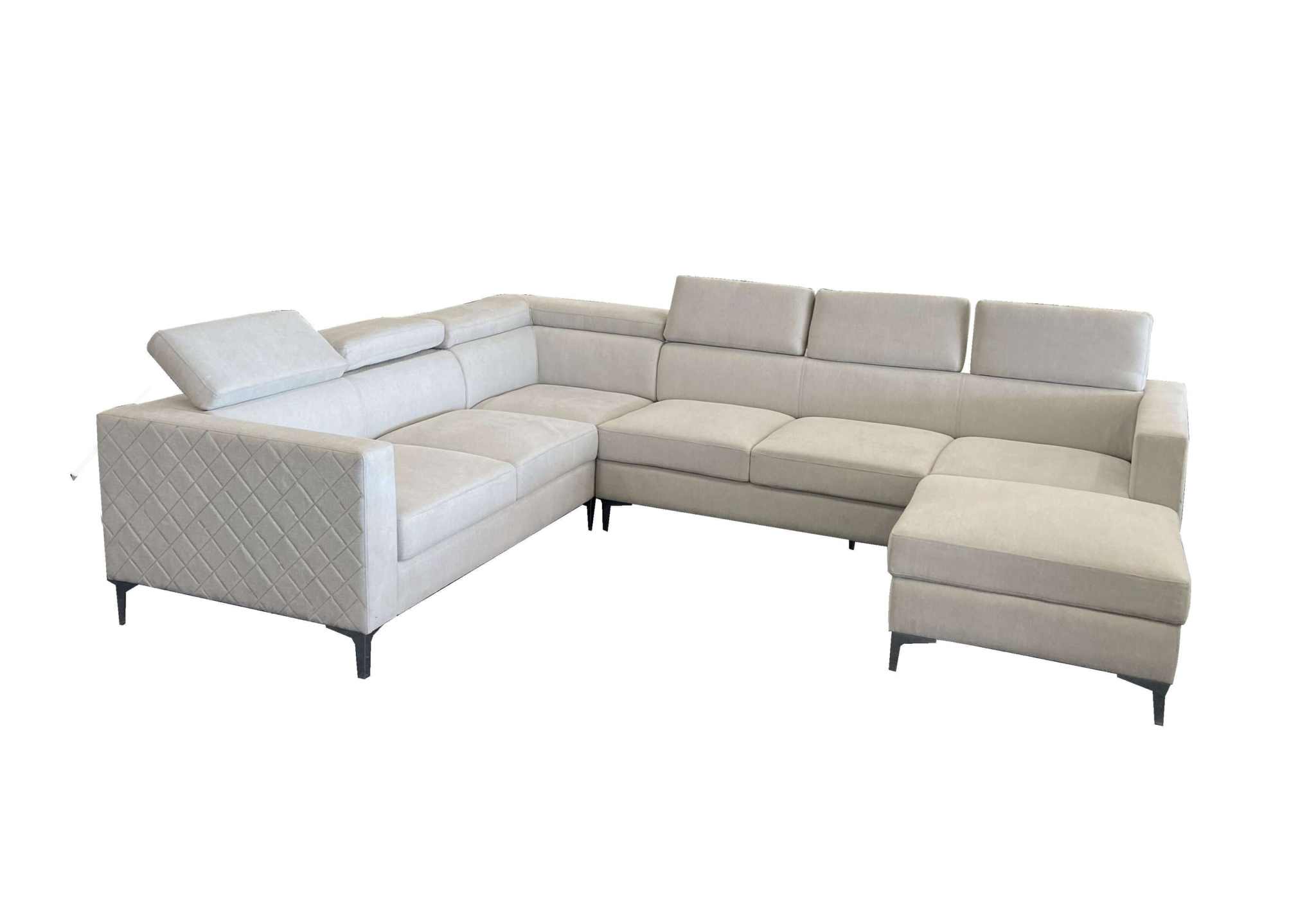 Boston L Shaped Lounge - Light Grey