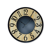 Home Master Wall Clock Wood &amp; Metal Look Stylish Design Large Numb