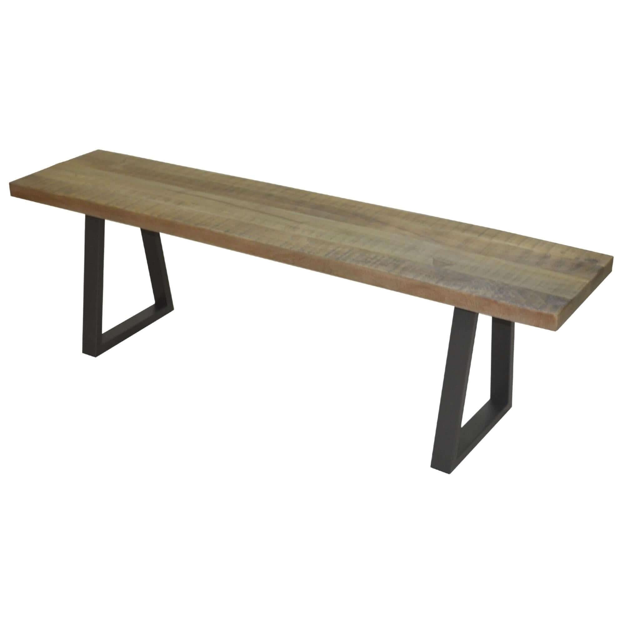 Begonia Dining Bench Seat 150cm Live Edge Mango Wood - Natural