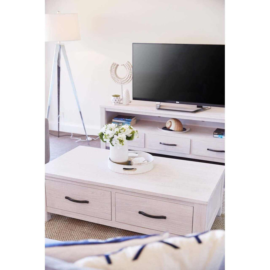 white entertainment tv unit