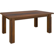 Umber Dining Table 180cm Solid Pine Wood - Dark Brown