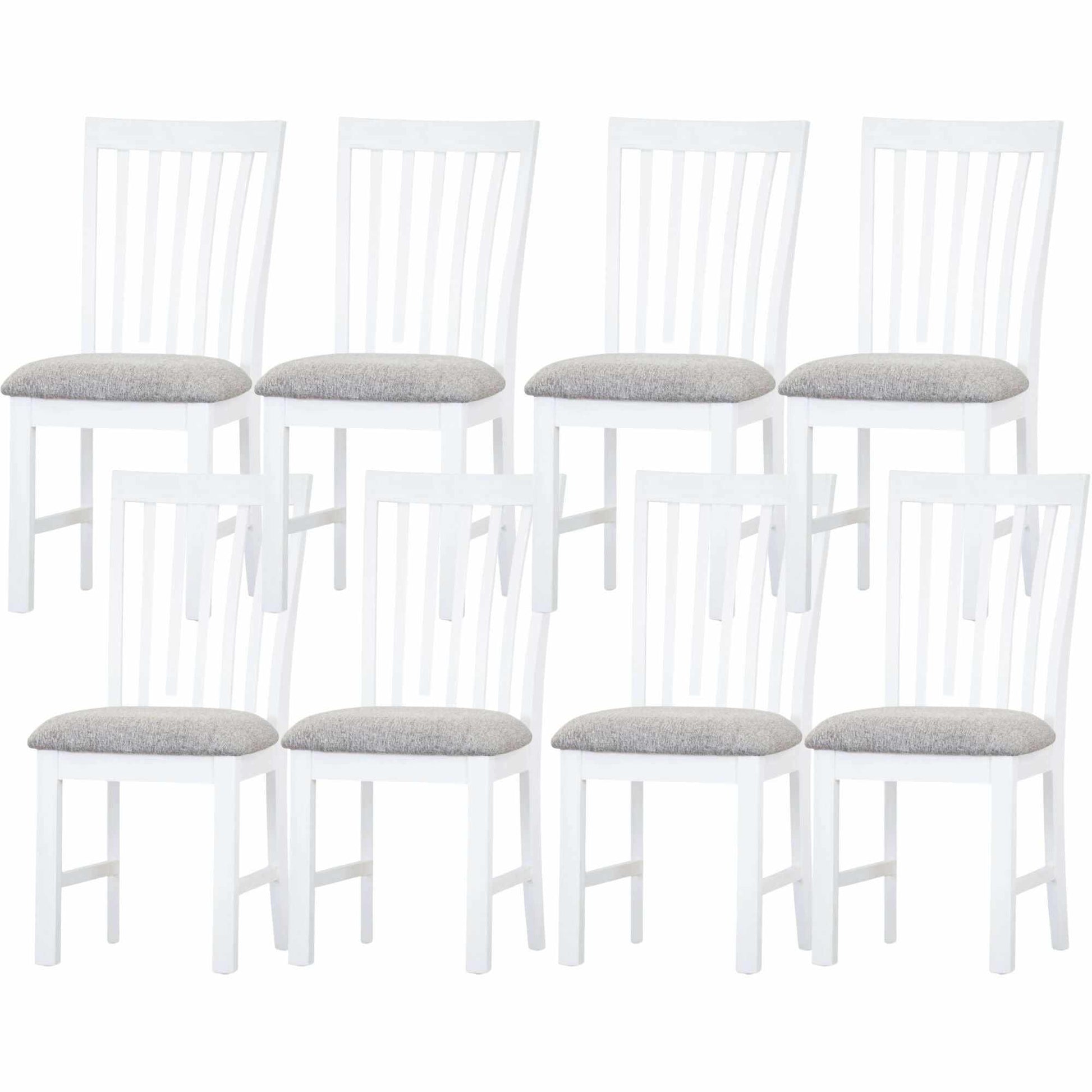 Laelia Dining Chair Set of 8 Solid Acacia Timber Wood Coastal Furnitur