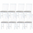 Wood dining chair set of 8 