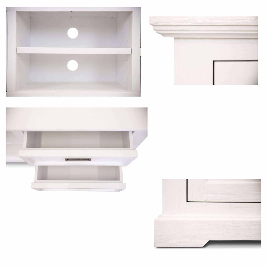 white tv entertainment unit