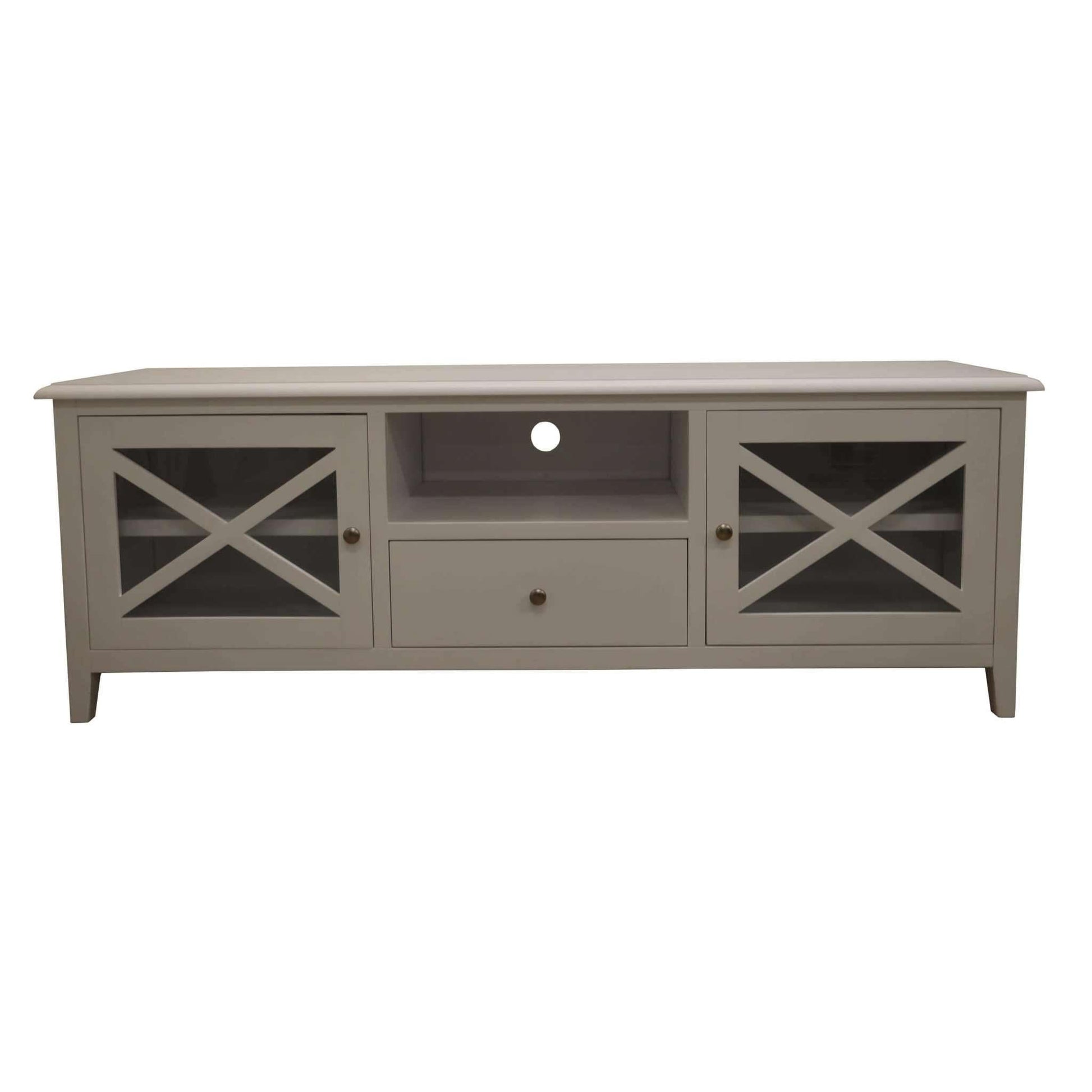 Daisy Solid Acacia Wood 170cm Entertainment Unit White
