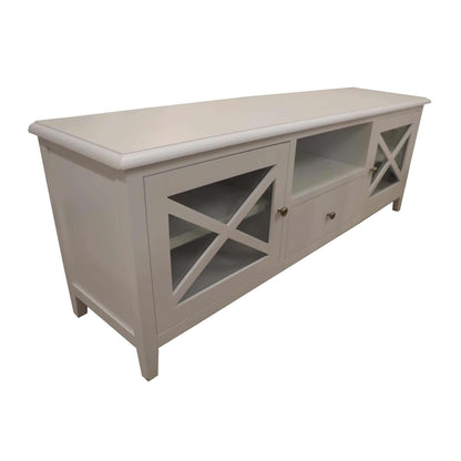 Daisy ETU Entertainment TV Unit 170cm Solid Acacia Wood Hampton - Whit