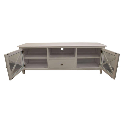 Daisy ETU Entertainment TV Unit 170cm Solid Acacia Wood Hampton - Whit