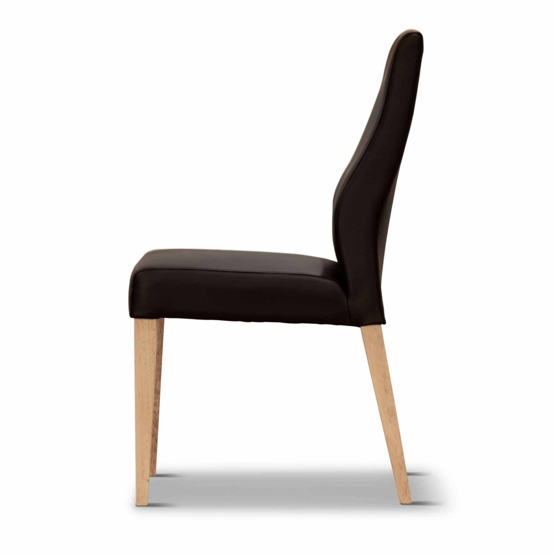 Rosemallow 7pc Dining Set 180cm Table 6 Black PU Chair Solid Messmate 