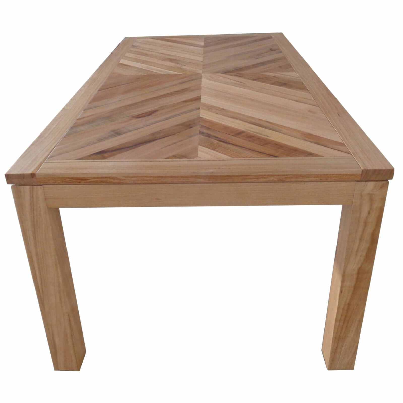 Rosemallow Wood Dining Table Set 9 Piece 210cm Table 8 Silver PU Chair