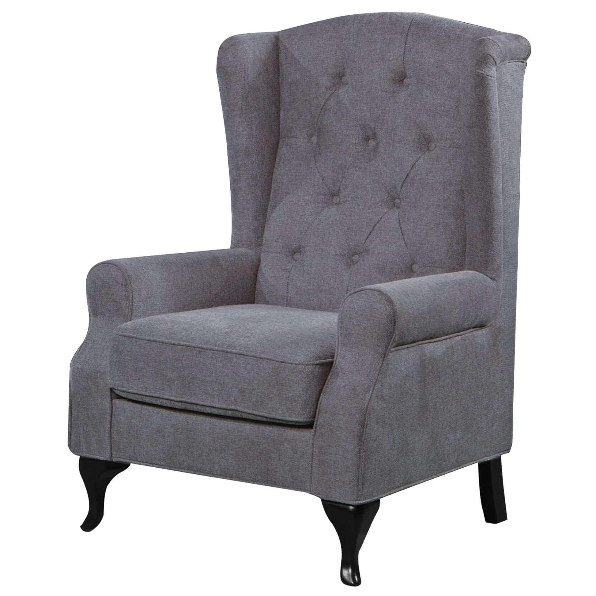 Mellowly Wing Back Chair Sofa Chesterfield Armchair Fabric Uplholstere