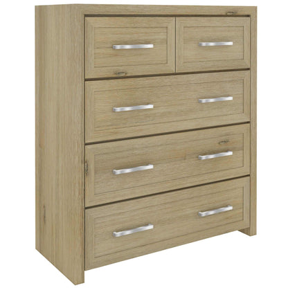 Gracelyn Tallboy 5 Chest of Drawers Bedroom Storage Cabinet - Smoke