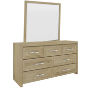 Gracelyn 7 Chest of Drawers Bedroom Dresser Mirror Cabinet - Smoke