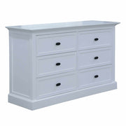 Beechworth Pine Wood Dresser White Drawer Chest