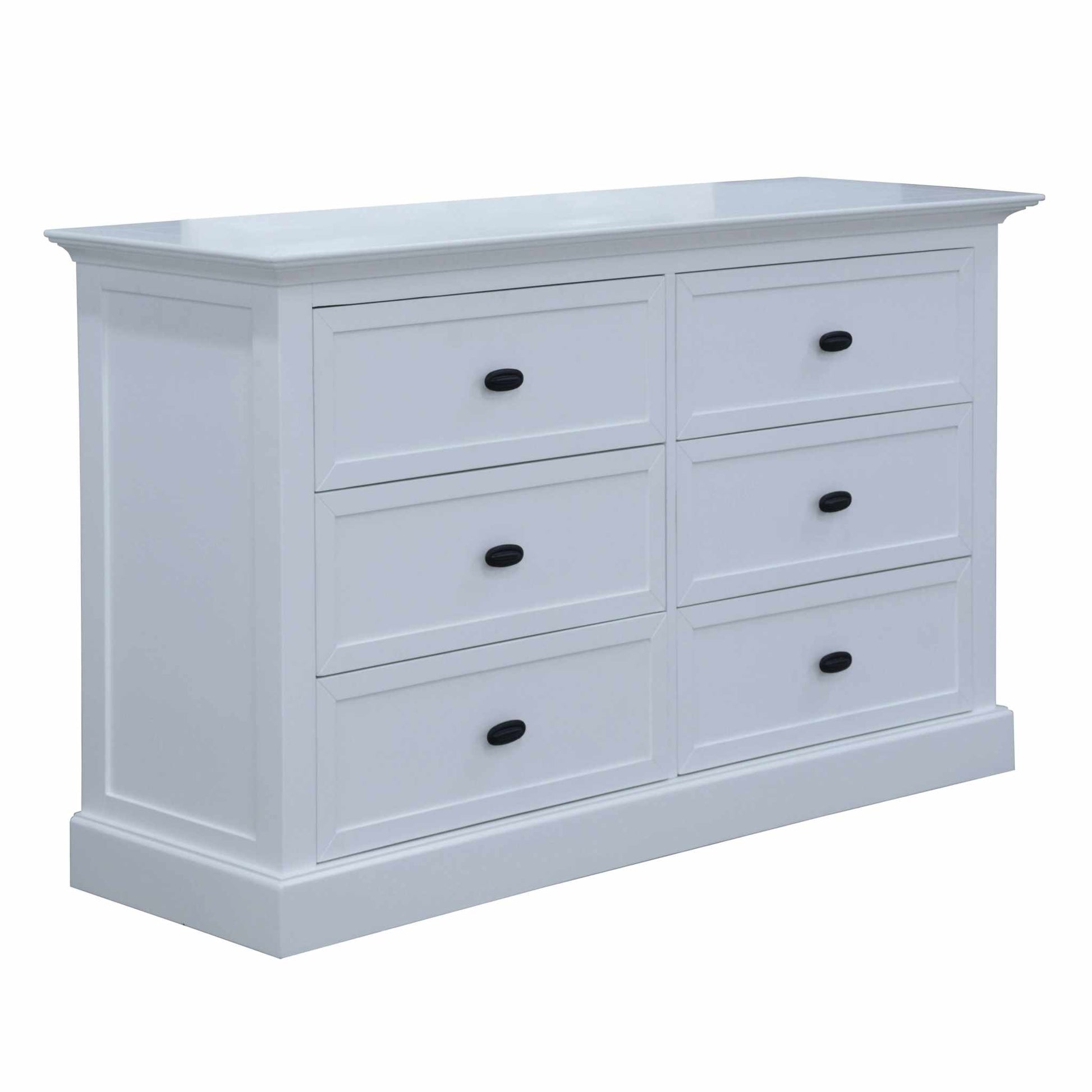 Beechworth Pine Wood Dresser White Drawer Chest