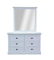 Beechworth White Dresser And Mirror 6 Chest of Drawers
