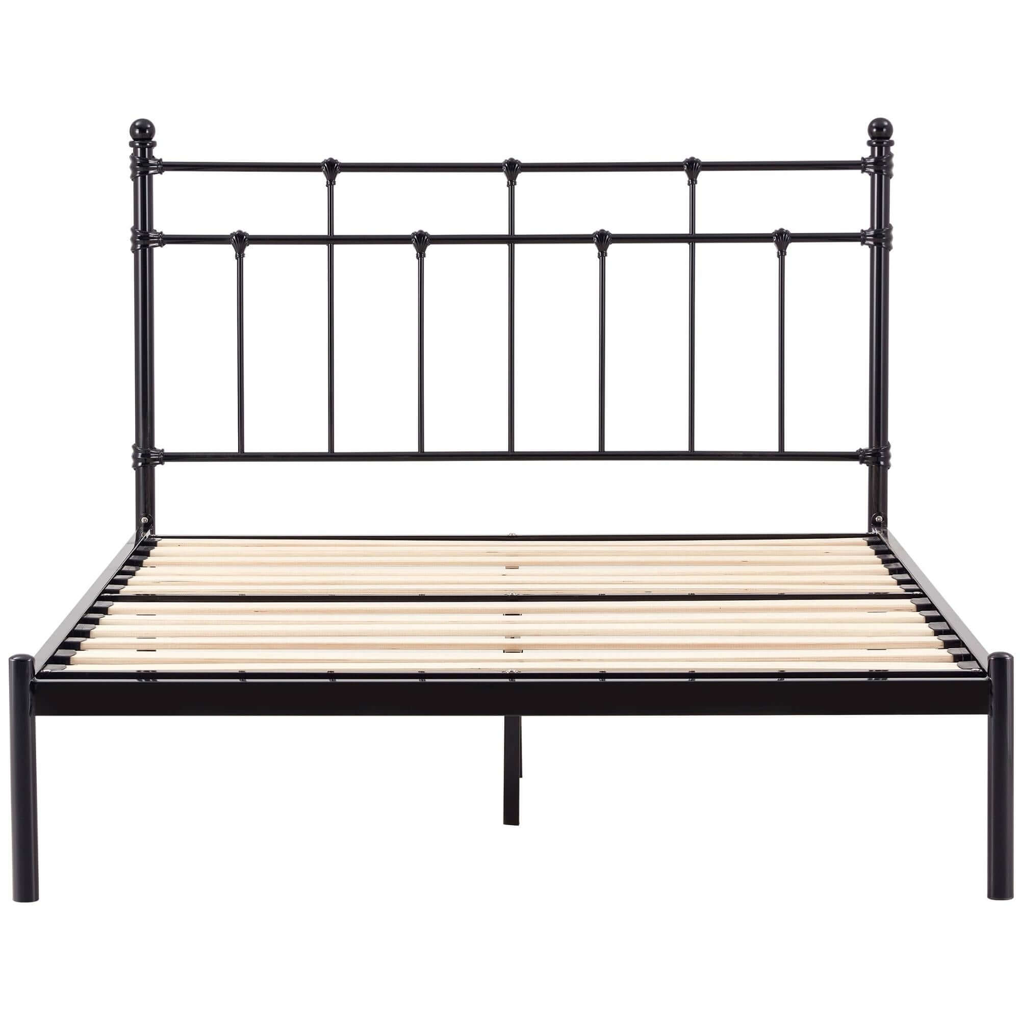 Metal King Single Bed Black