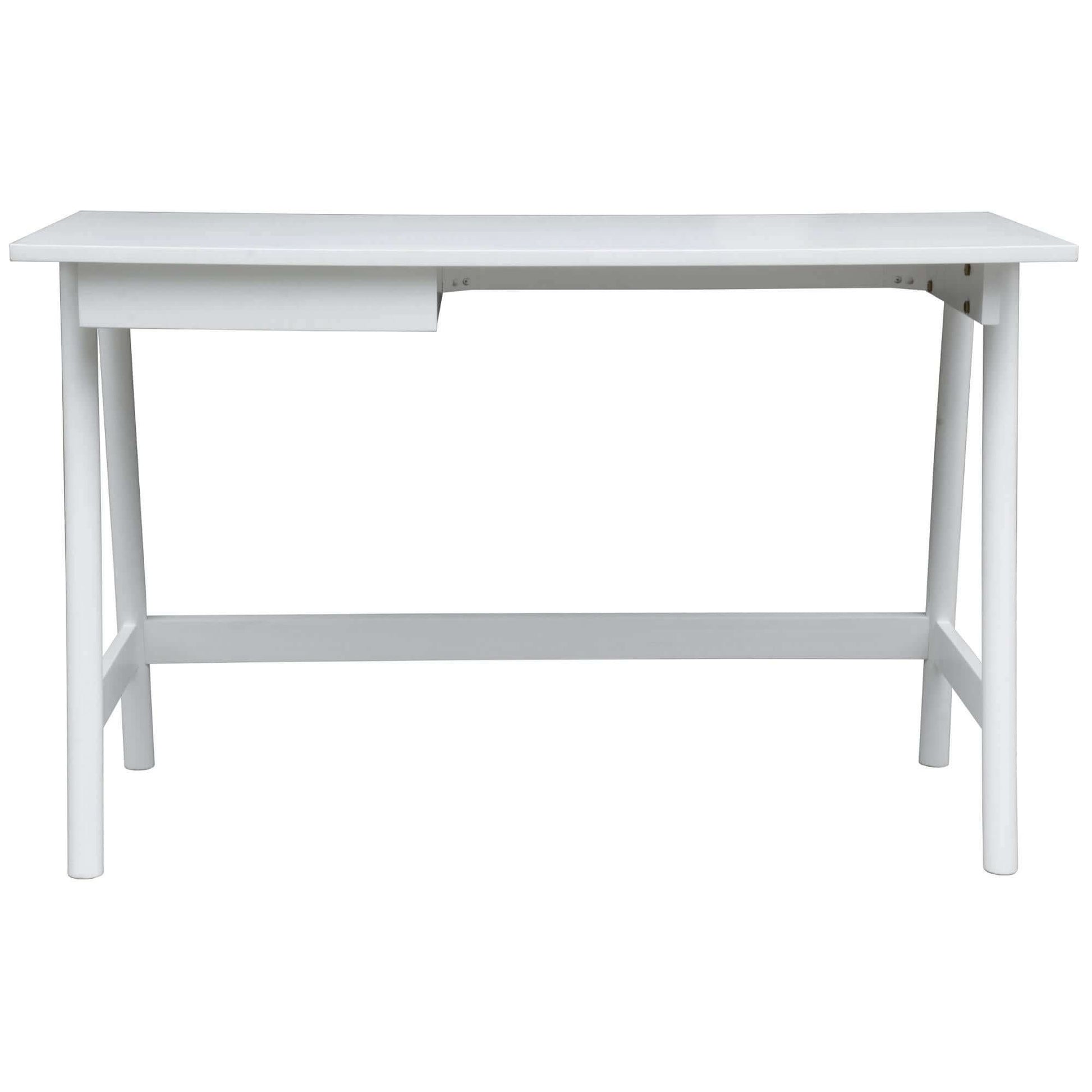 Solid Mindil Office Desk Student Study Table - White