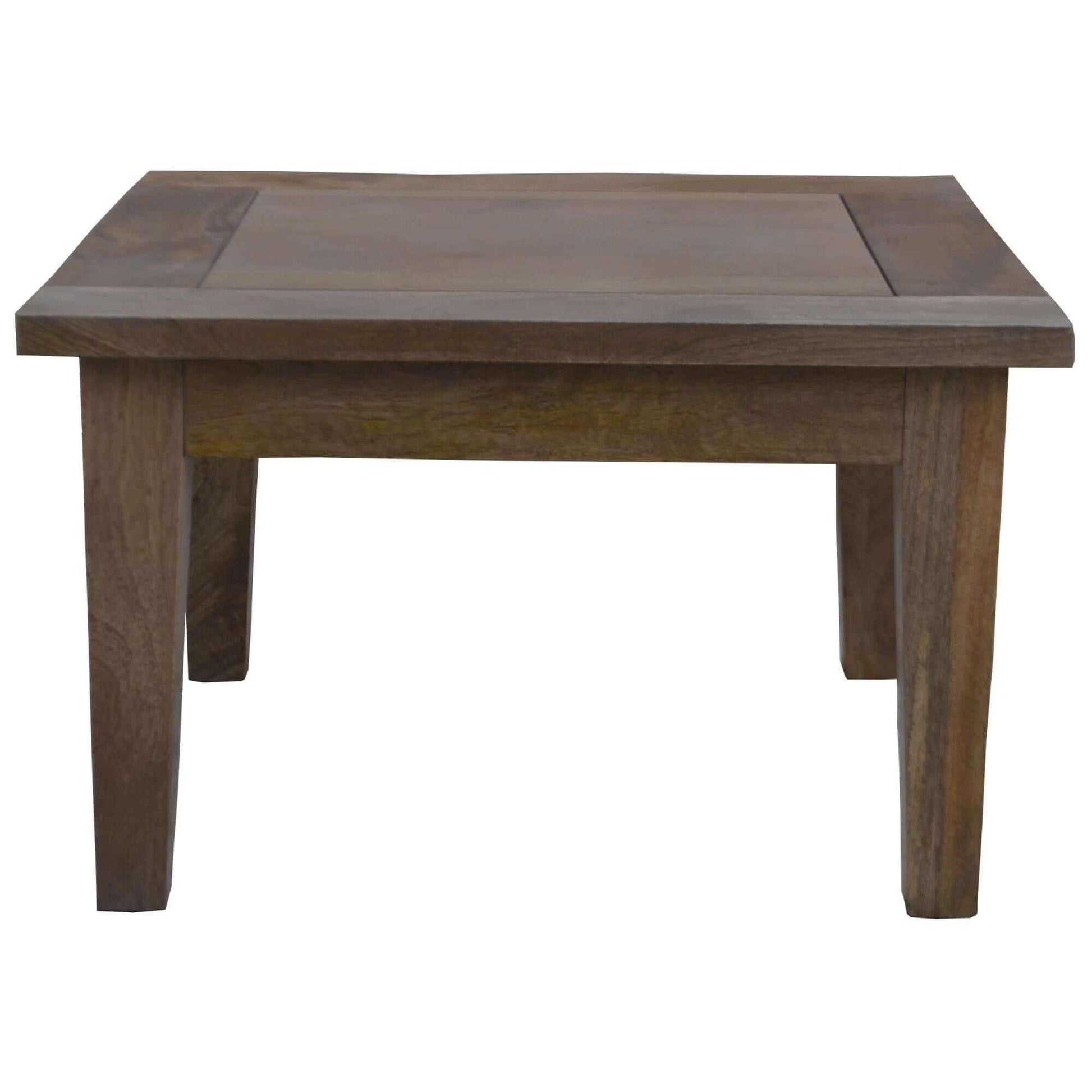 Aksa Square Lamp Table 60cm Solid Mango Wood