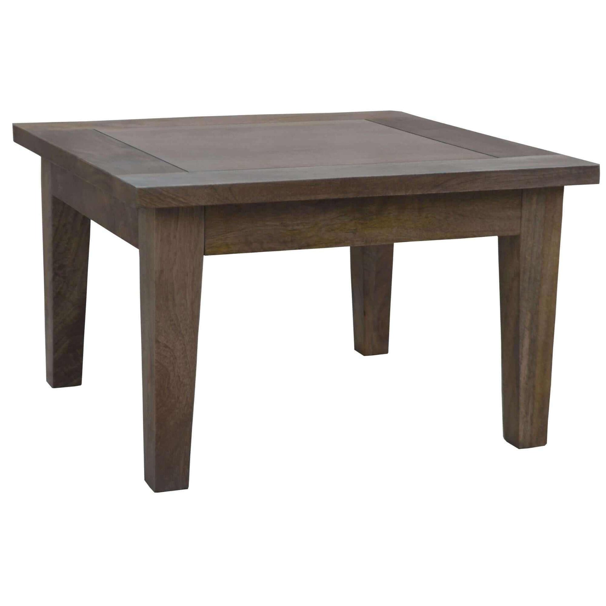 Aksa Square Lamp Table 60cm Solid Mango Wood