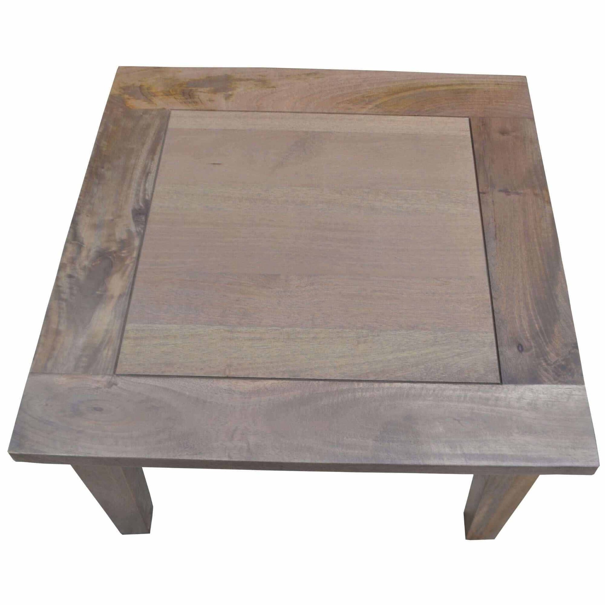 Aksa Square Lamp Table 60cm Solid Mango Wood