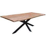 Lantana 210cm Dining Table Live Edge Solid Acacia Timber - Natural