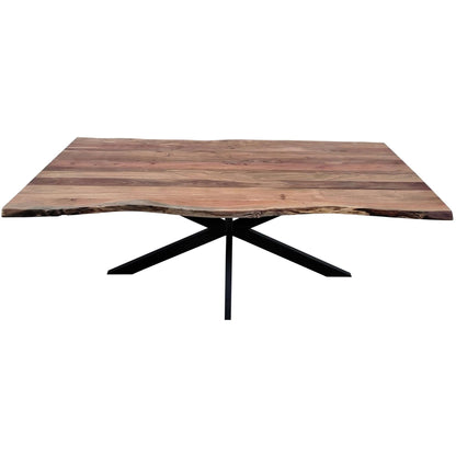 Lantana Dining Table 210cm Live Edge Solid Acacia Timber -Natural