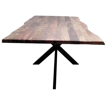 Lantana Dining Table 210cm Live Edge Solid Acacia Timber -Natural