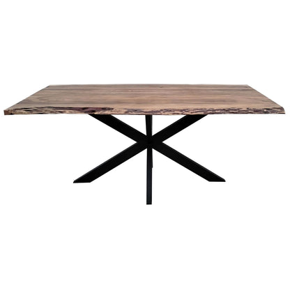 Lantana Dining Table 180cm Live Edge Solid Acacia Timber - Natural