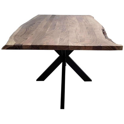 Lantana Dining Table 180cm Live Edge Solid Acacia Timber - Natural