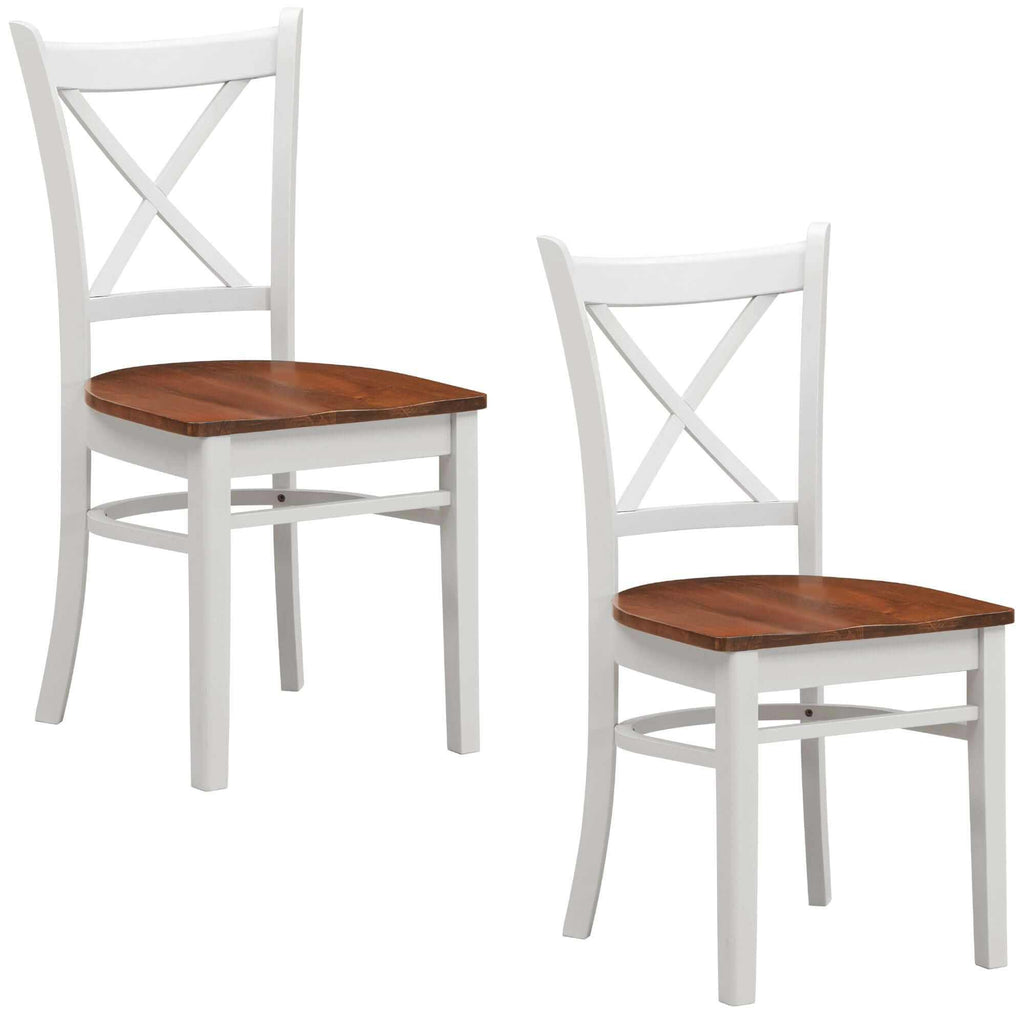 White dining chairs set of 2 -Upinteriors