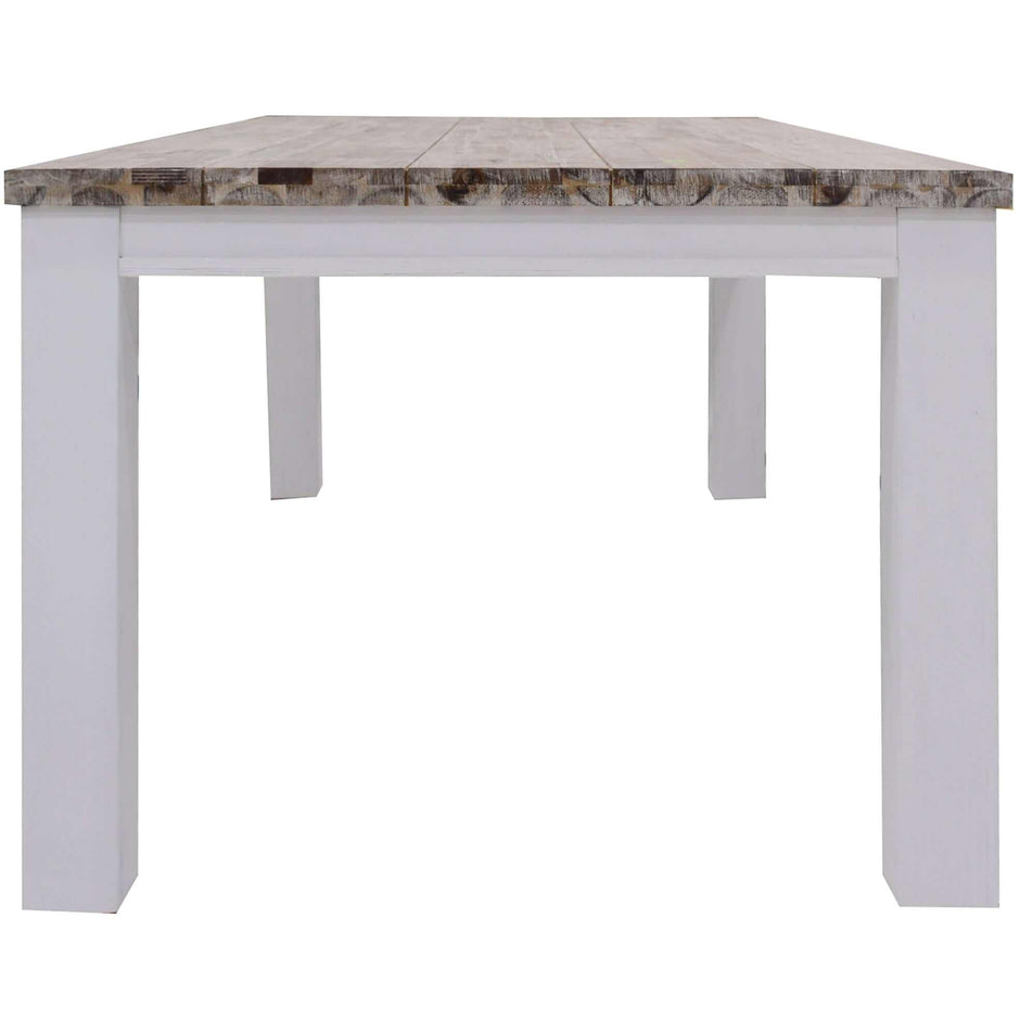 Dining Table Solid Wood White 