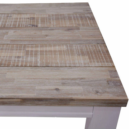 Plumeria Dining Table 190cm Solid Acacia Wood - White Brush