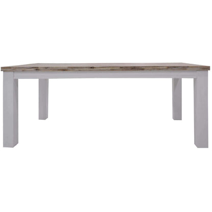 Plumeria Large Wooden Dining Table 225cm Solid Acacia Wood - White Bru