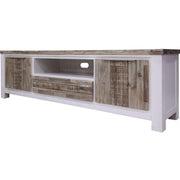 Plumeria 210cm Entertainment TV Unit With Doors - White Brush