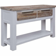 Plumeria Farmhouse Console Hallway Entry Table 130cm - White Brush