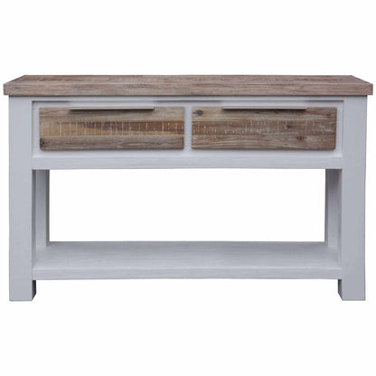 Plumeria Farmhouse Console Hallway Entry Table 130cm - White Brush